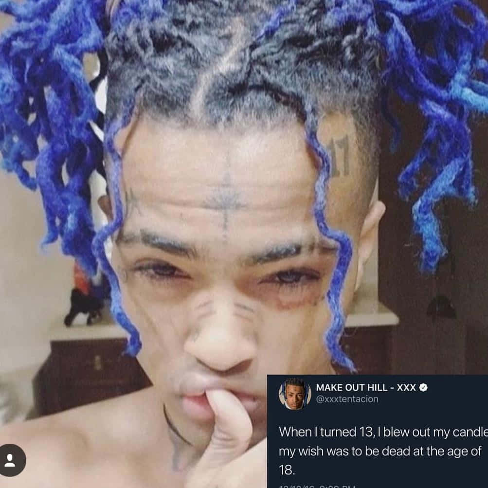 Can someone make this into his blue or red hair with new tattoos  r XXXTENTACION