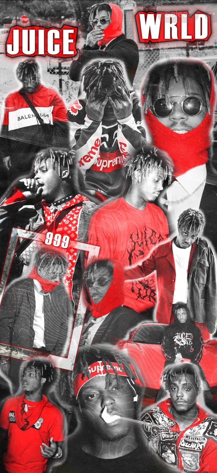 American Rapper XXXTentacion Juice WRLD Collage Wallpaper