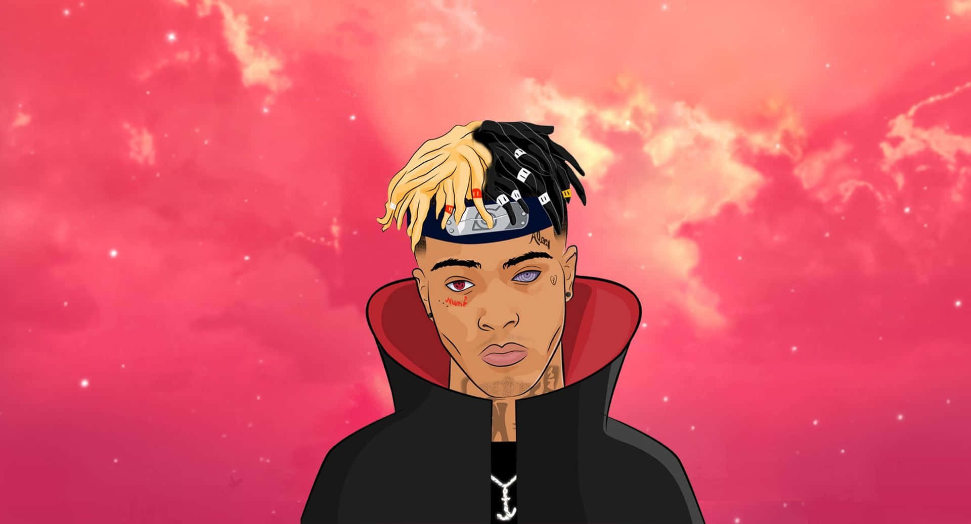 XXXTENTACION workimg hard on producing new tracks with his laptop. Wallpaper