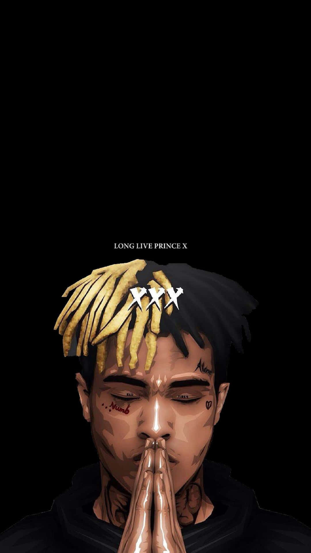 XXXTentacion rapper tættere op på baggrundsbillede Wallpaper