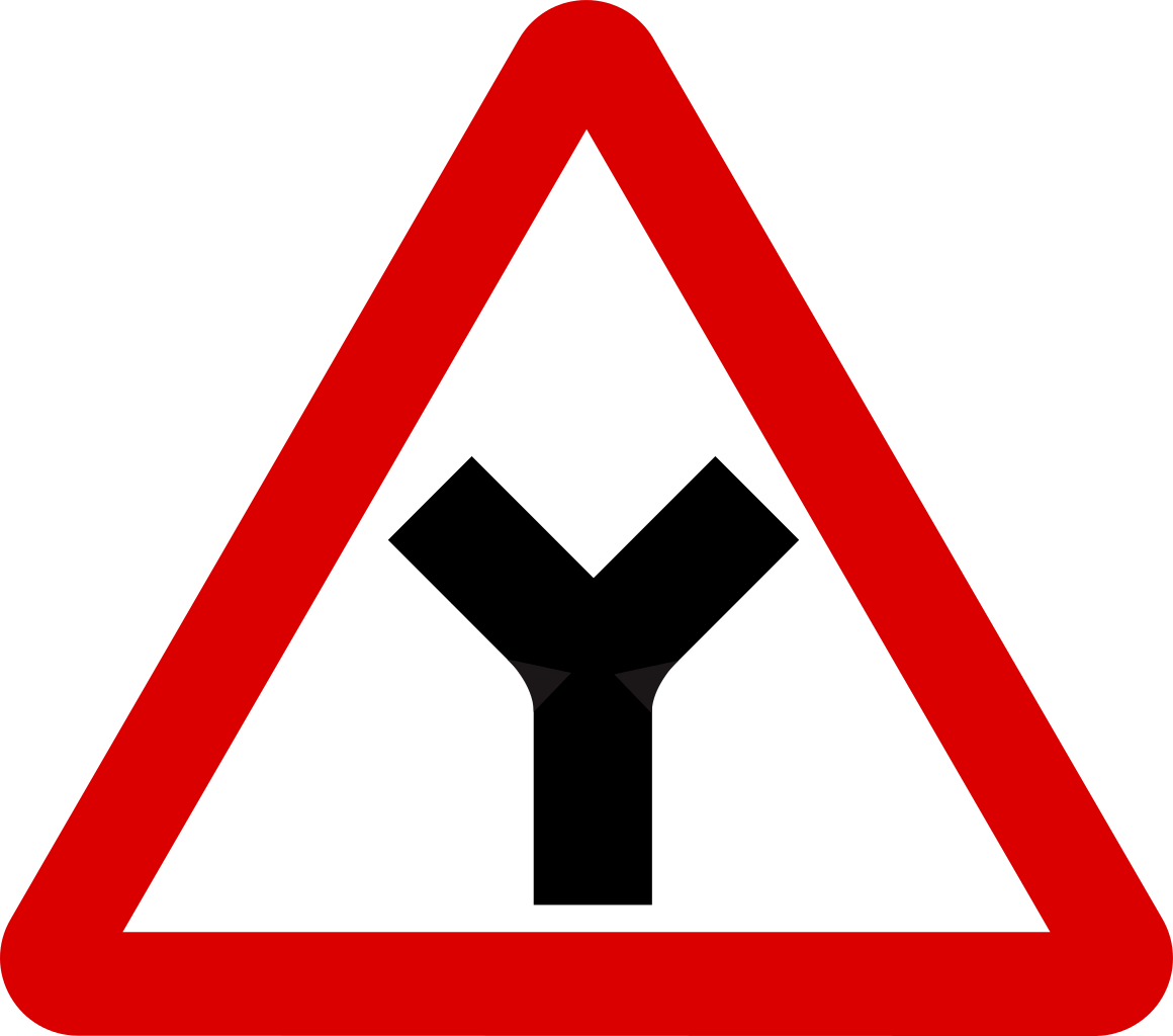 Download Y Junction Road Sign | Wallpapers.com