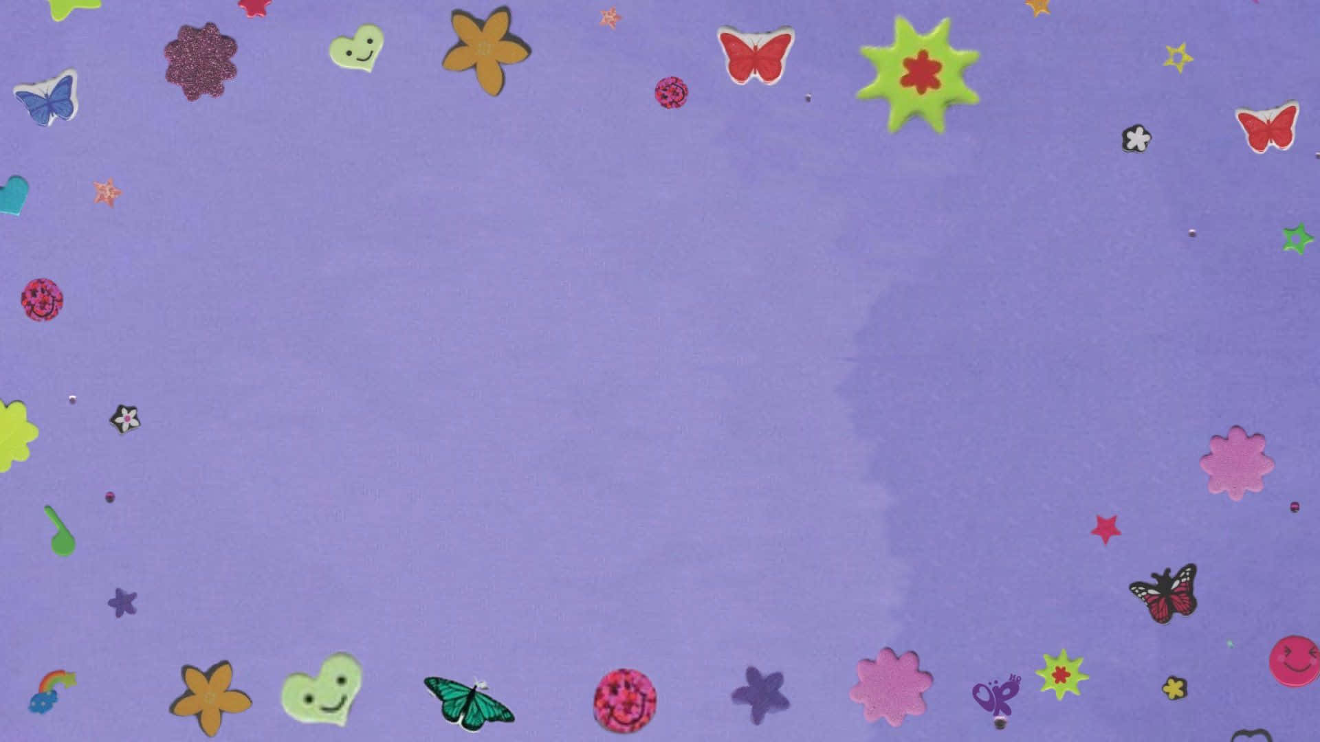 Y2 K Aesthetic Butterfliesand Stars Background Wallpaper