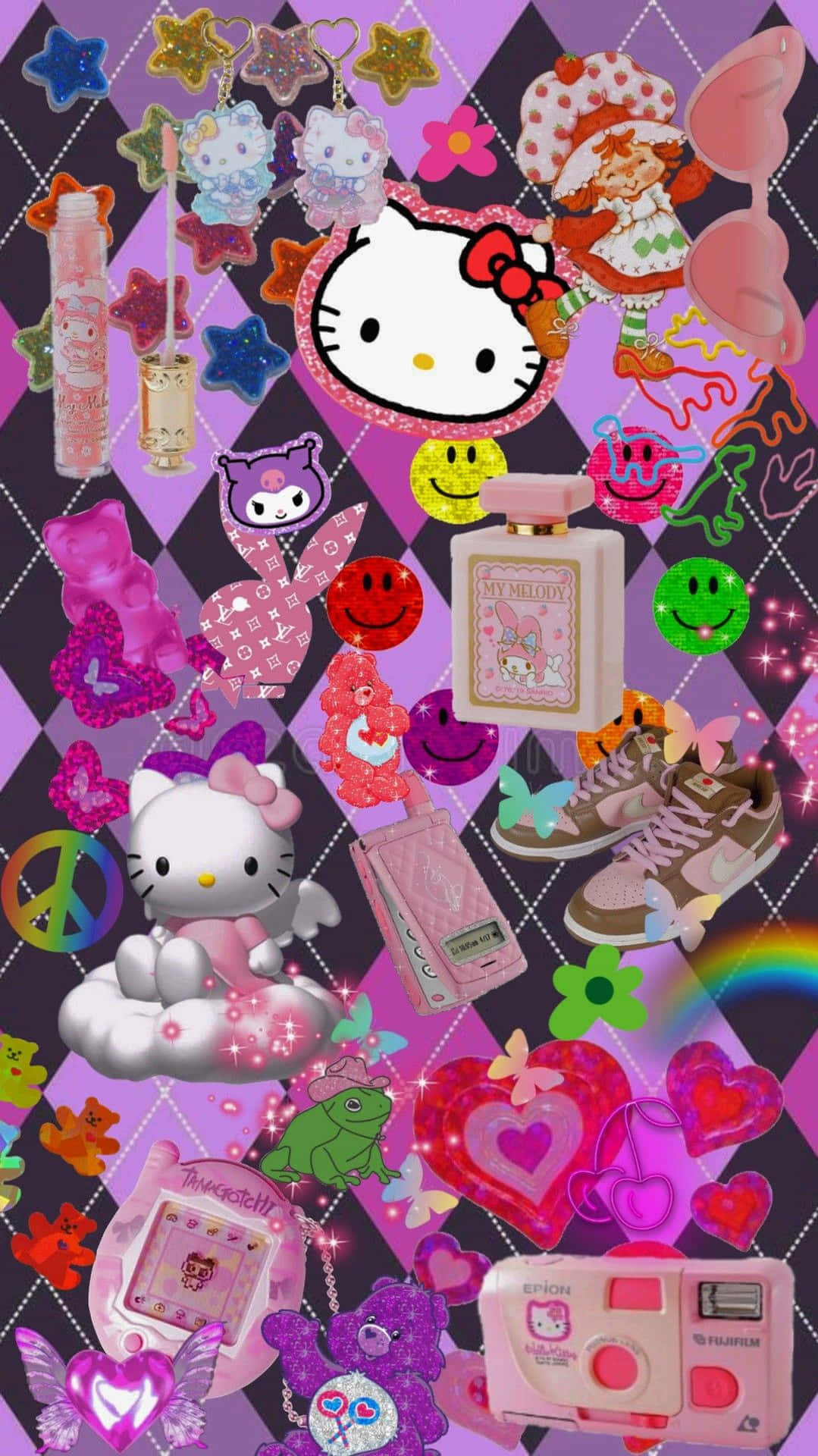 Y2 K Aesthetic Collage Hello Kitty Wallpaper