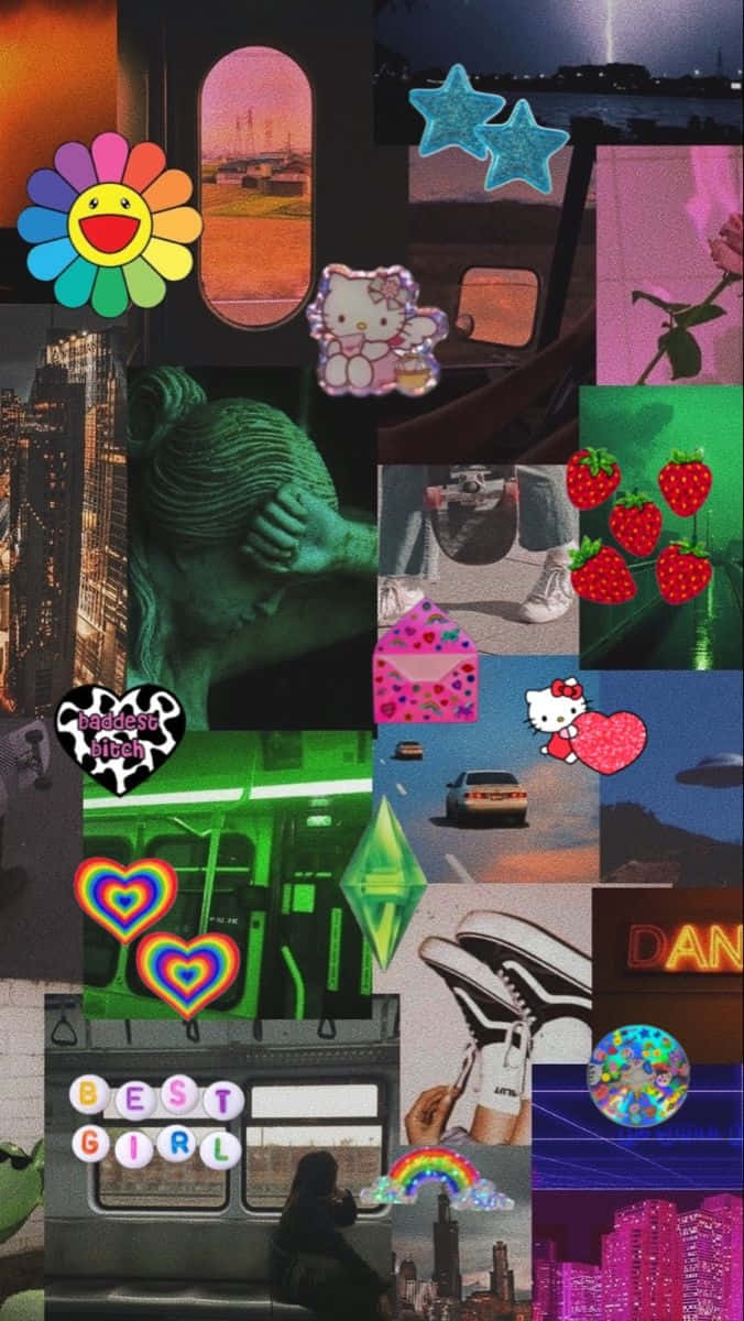 Y2 K_ Grunge_ Aesthetic_ Collage.jpg Wallpaper