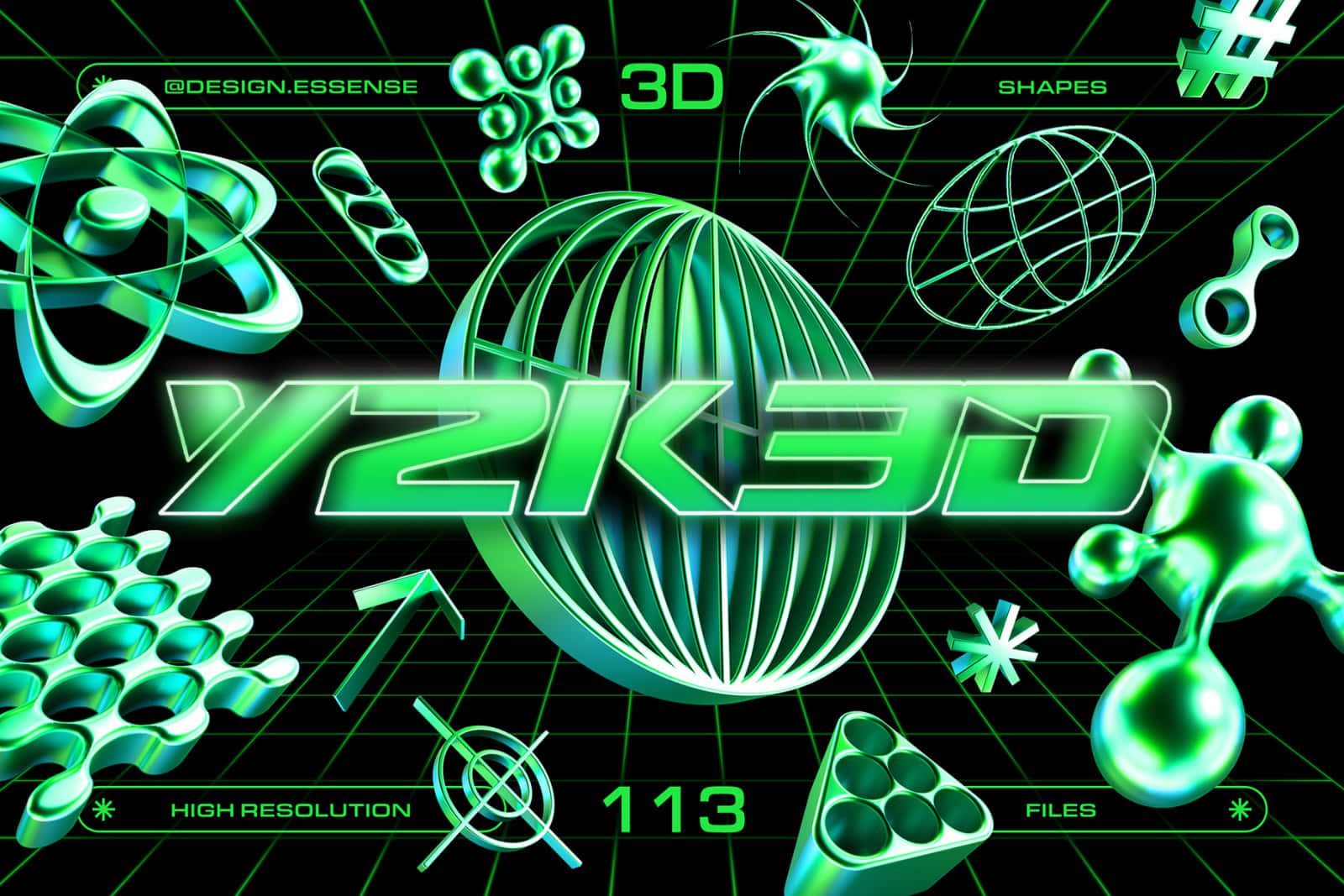 Download Y2 K3 D Graphics Showcase Wallpaper | Wallpapers.com