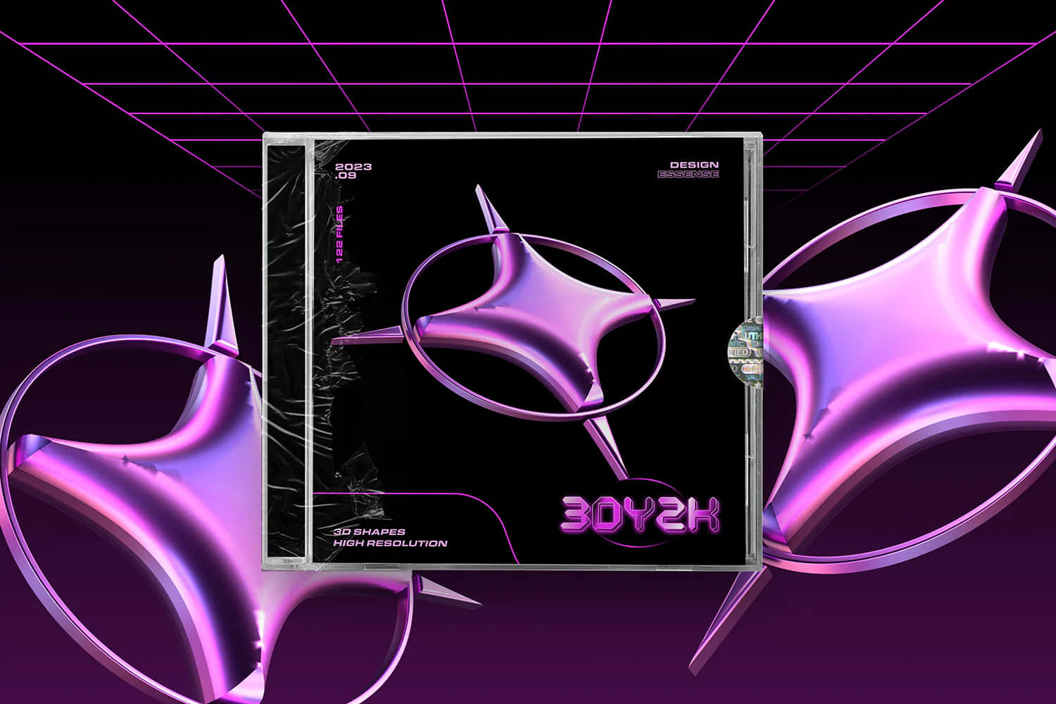 Y2 K3 D Shapes Design Concept Wallpaper