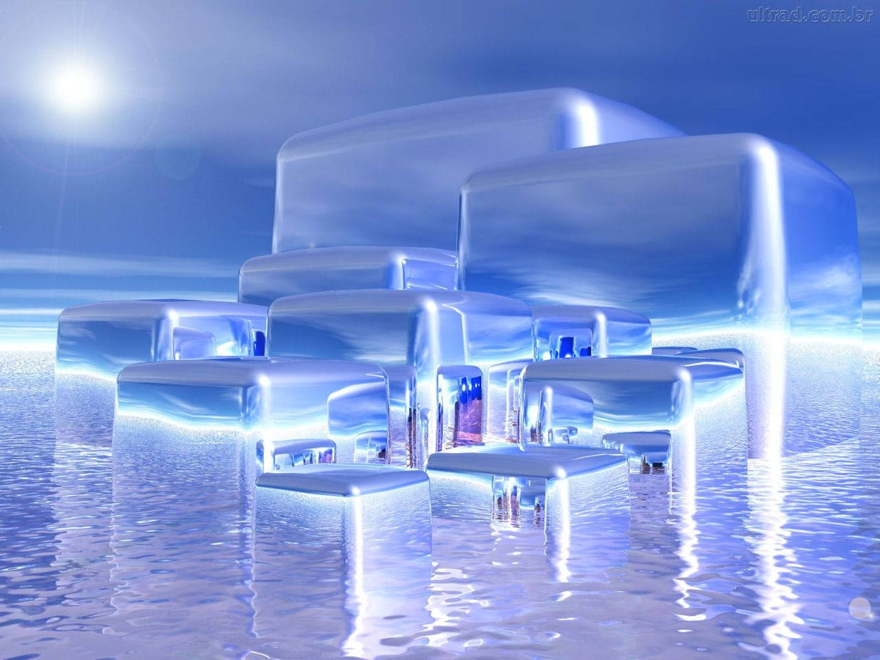 Y2k Aesthetic Ice Cubes Wallpaper