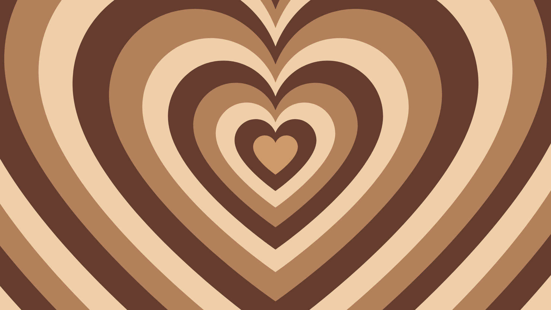 Y2k Heart Shades Of Brown Colours Wallpaper
