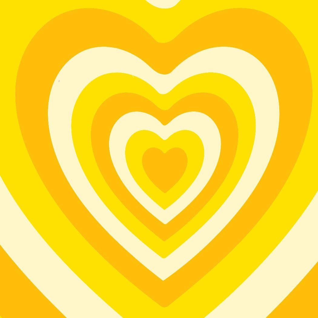 Y2k Heart Yellow Shades Wallpaper