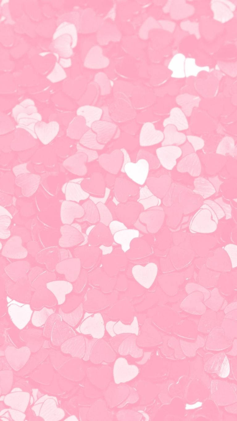 Y2k Hearts Pink Heart Sequins Wallpaper