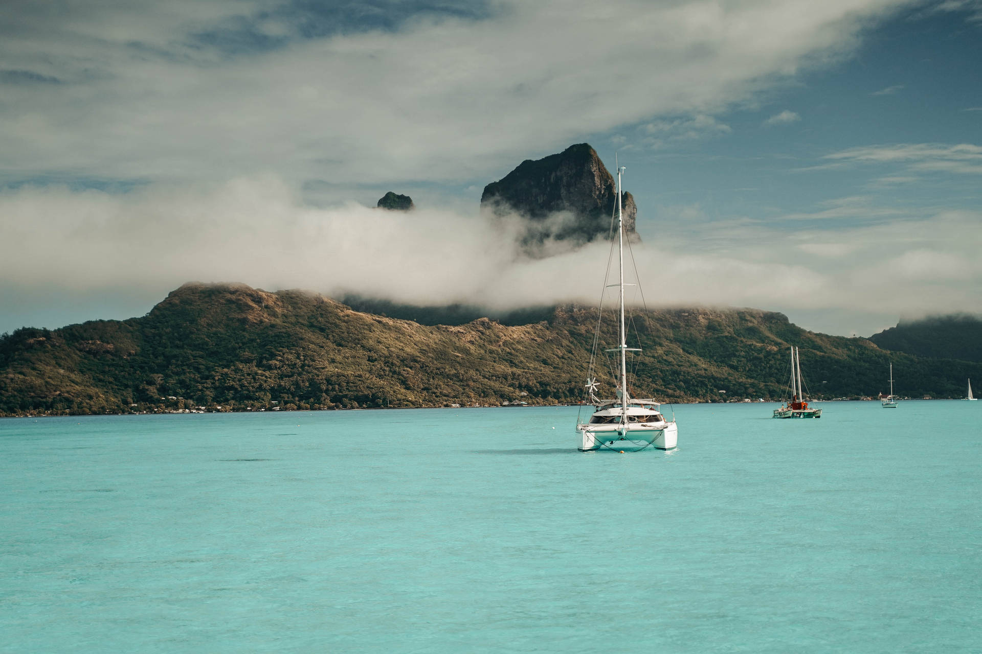 Yacht On French Polynesia