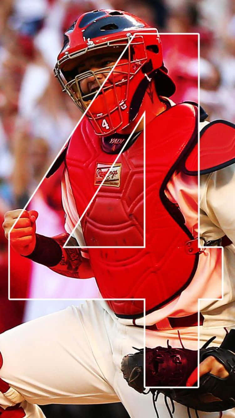 Download 'Yadier Molina, MLB All-Star Catcher' Wallpaper