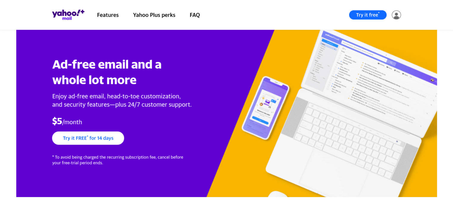 Yahoo Mail Ad-free Wallpaper