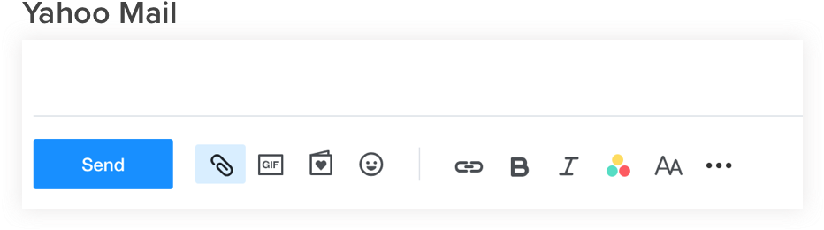Yahoo Mail Compose Toolbar PNG