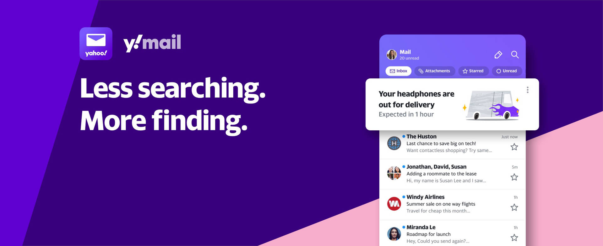 Yahoo Mail Mindre Søgning Mere Fund Wallpaper