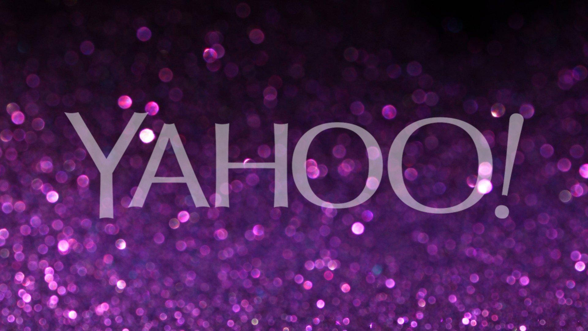 Yahoo Purple Glitter Wallpaper