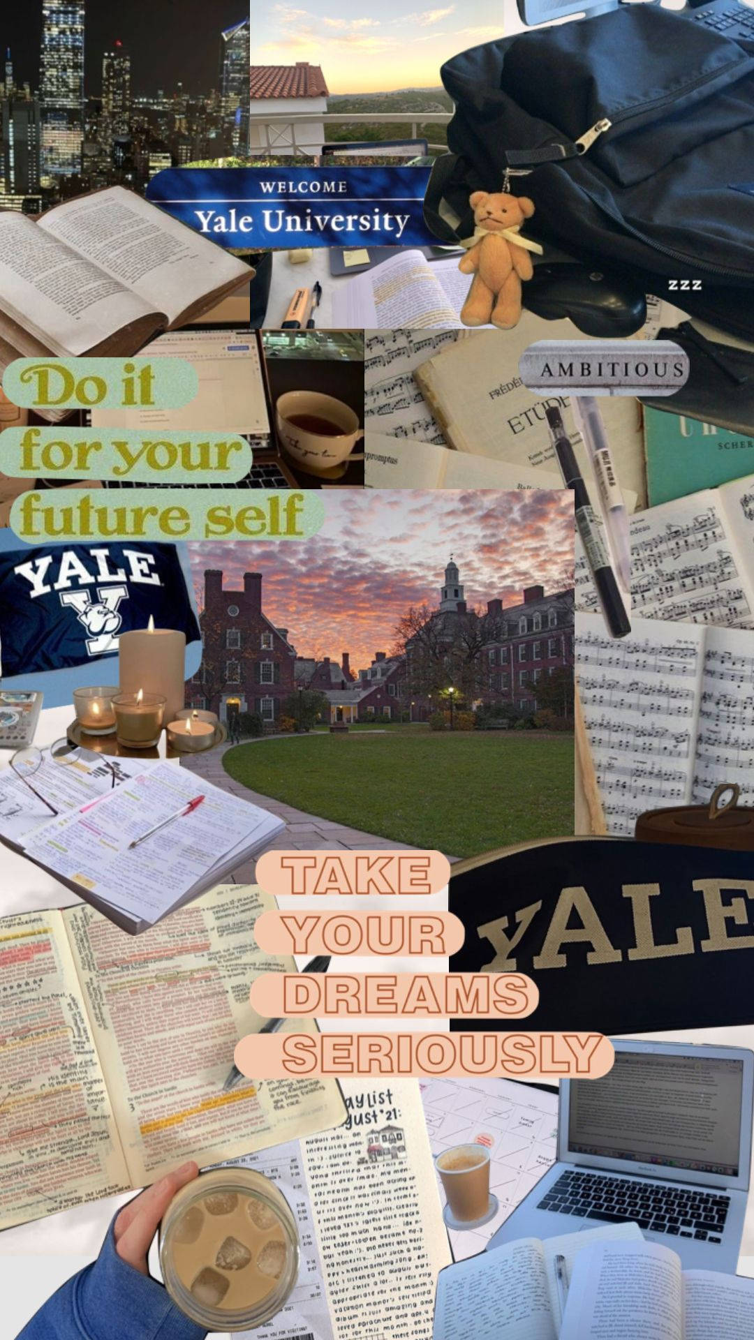 Yaleuniversity Ästhetische Collage Wallpaper