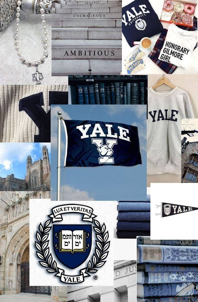 Yale University Pennants Collage Wallpaper