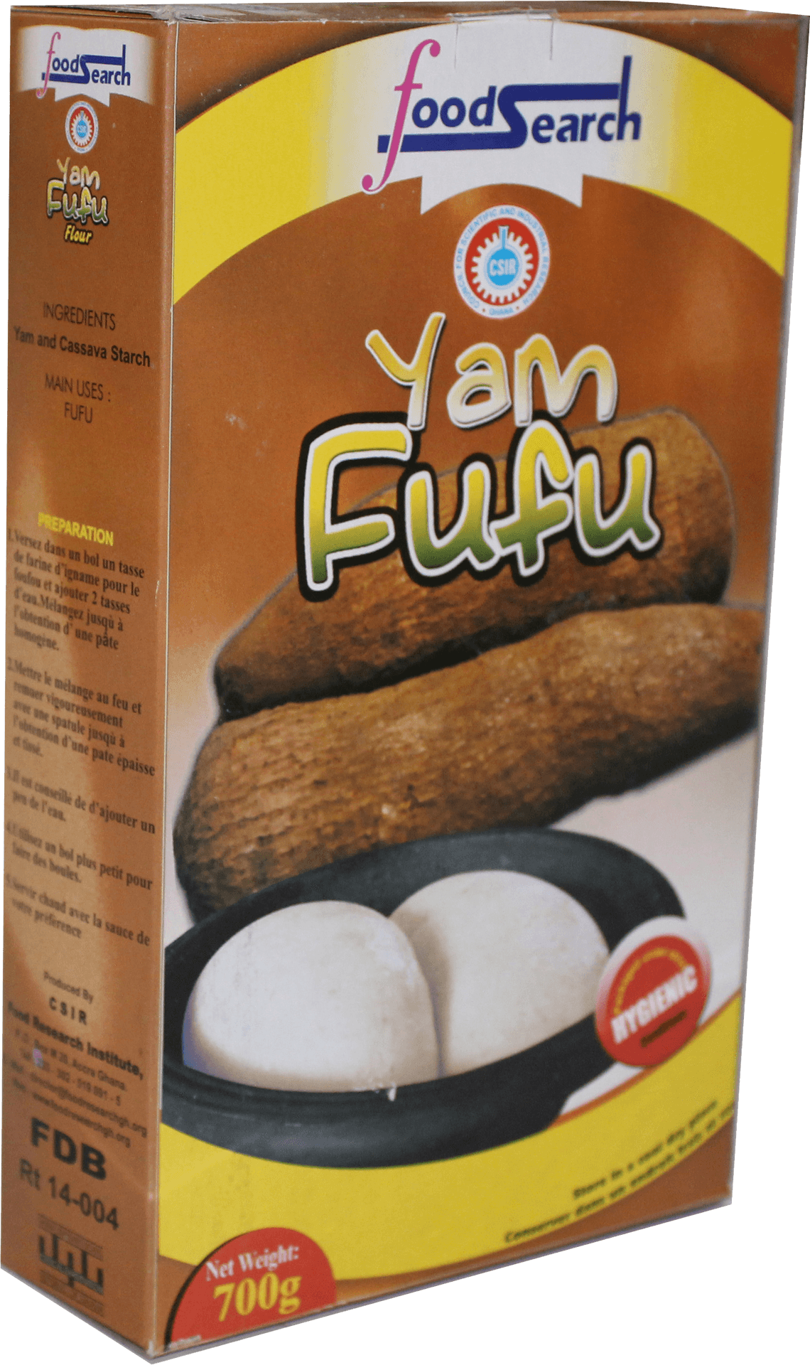 Yam Fufu Flour Packaging PNG