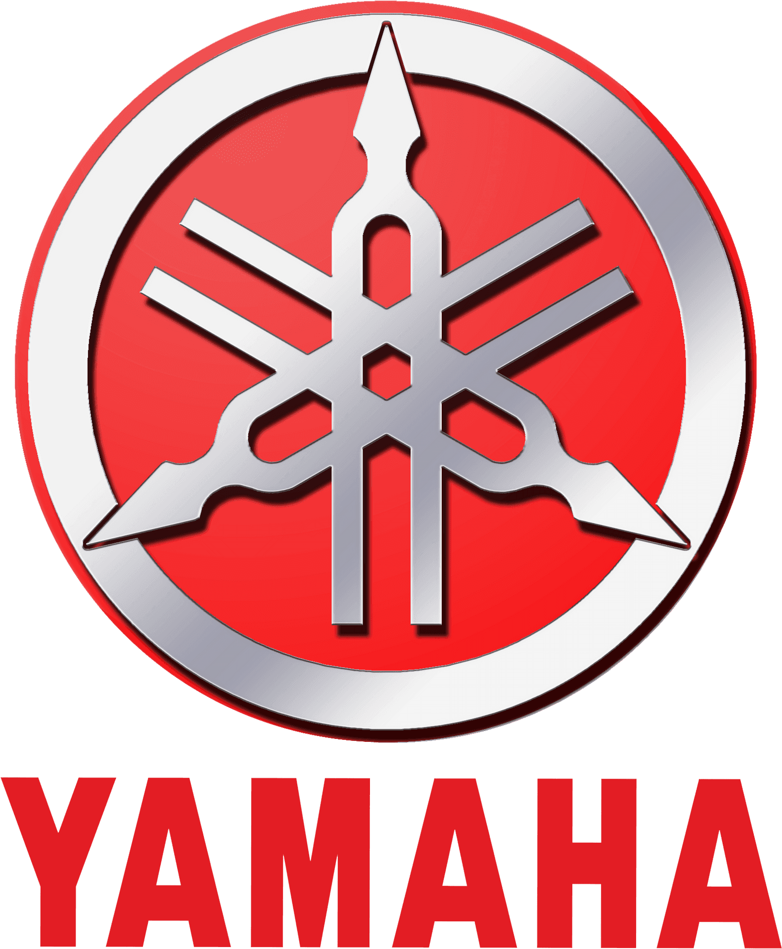 Yamaha Logo Redand White PNG