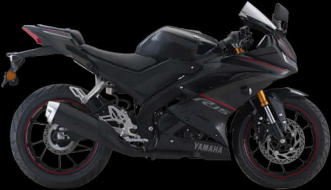 Yamaha R15 Black Sportbike PNG