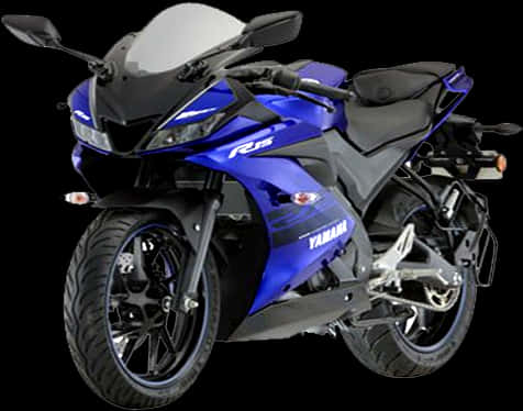 Yamaha R15 Blue Sportbike PNG