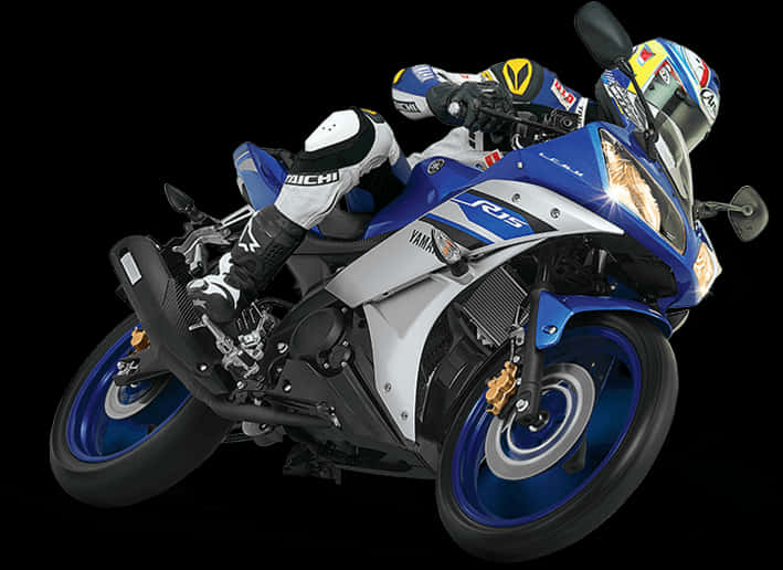 Yamaha R15 Racing Blue Edition PNG