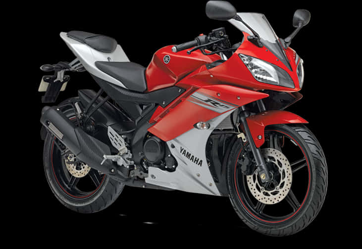 Yamaha R15 Redand White Sportbike PNG