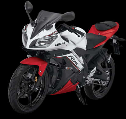 Yamaha R15 Sportbike White Red Black PNG