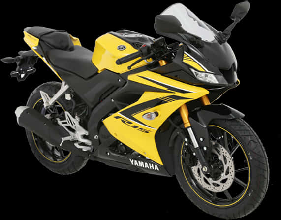 Yamaha R15 Yellow Sportbike PNG