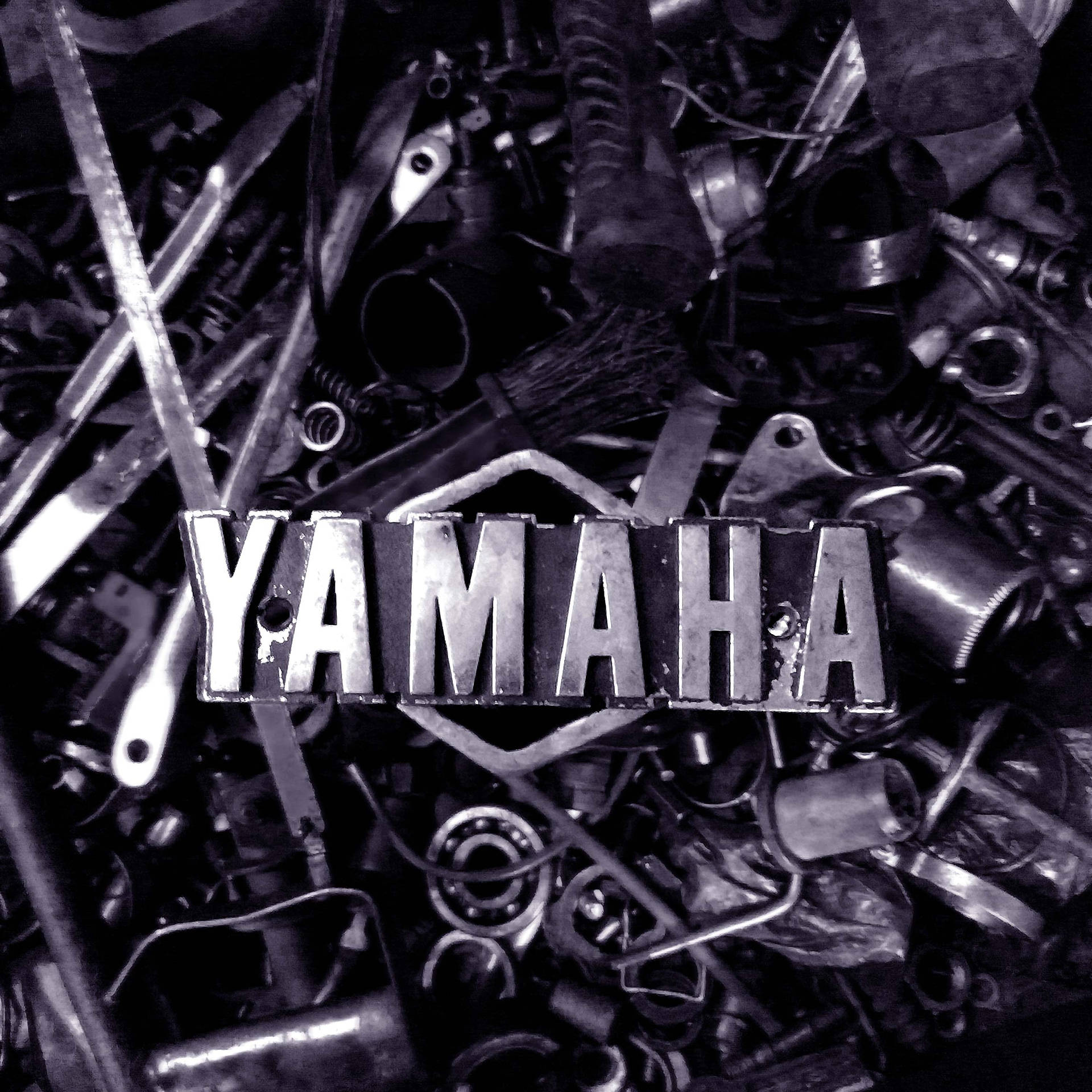 Yamaha RX100 Motorcykel Dele Bart Felt Tapet Wallpaper