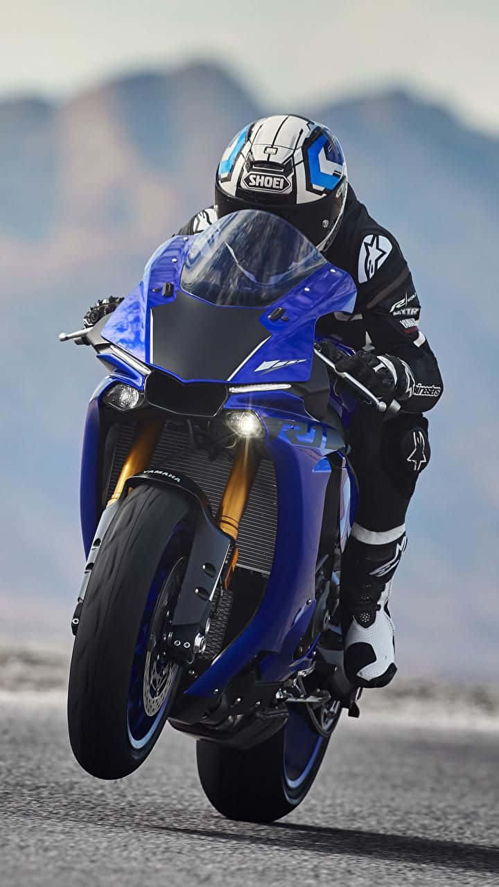 Yamaha Sportbike Actiefoto Achtergrond