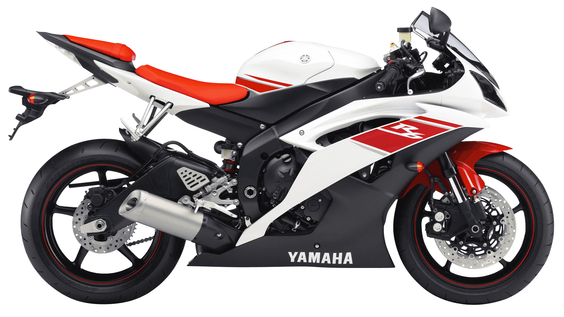 Yamaha Sportbike Red White Color Scheme PNG