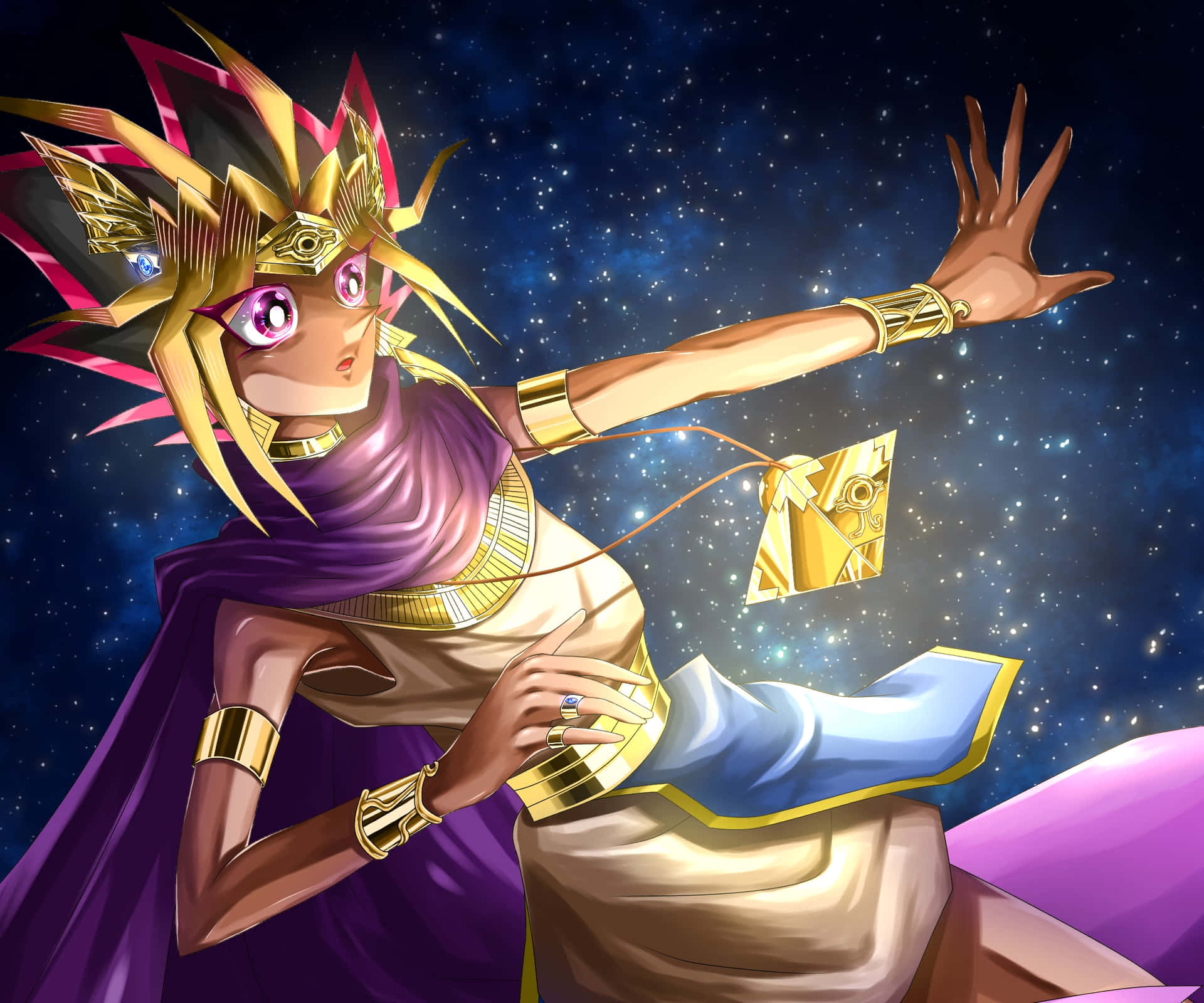 The Powerful Yami Yugi - Duel Master at His Finest Wallpaper