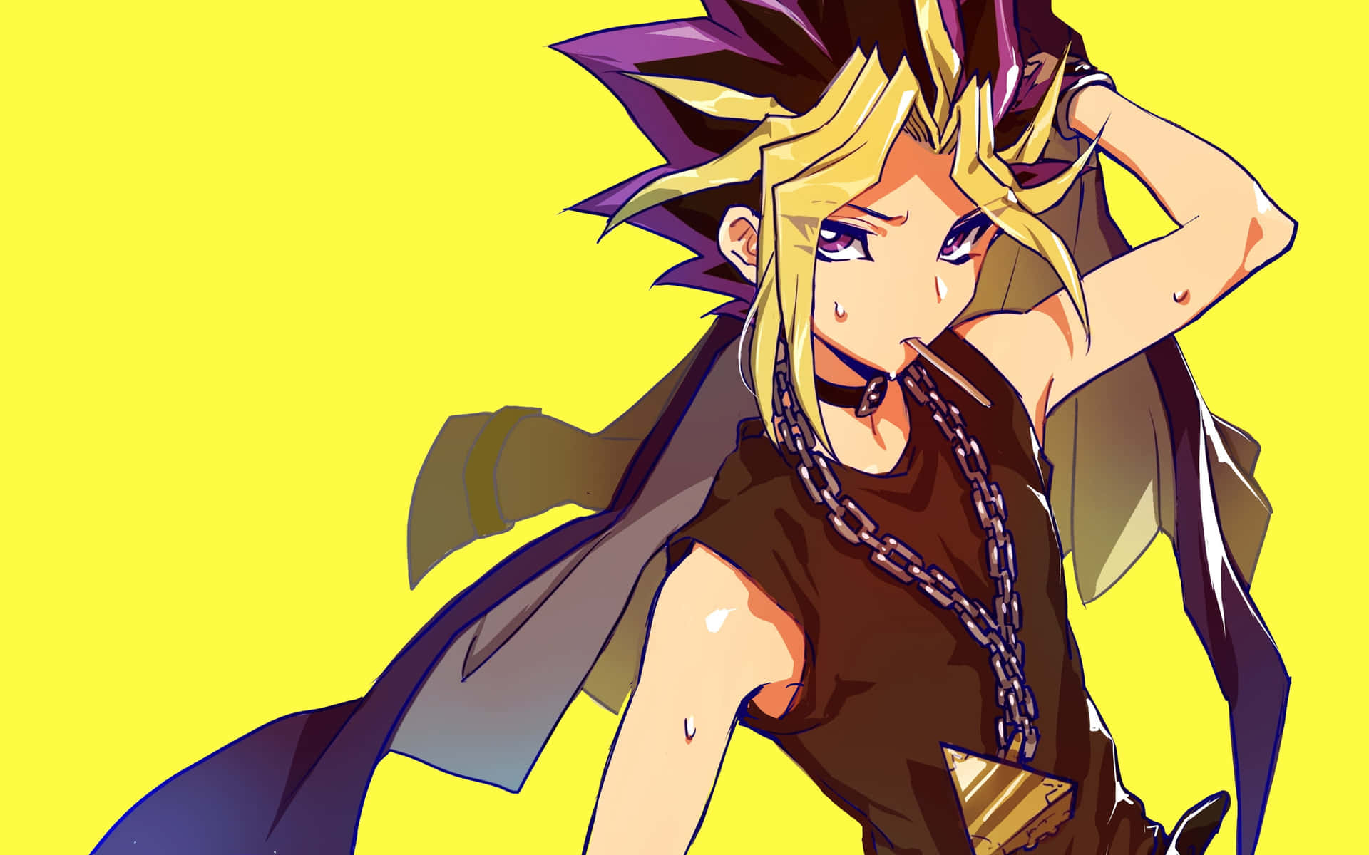 Yami Yugi - The Ultimate Duelist in Action Wallpaper