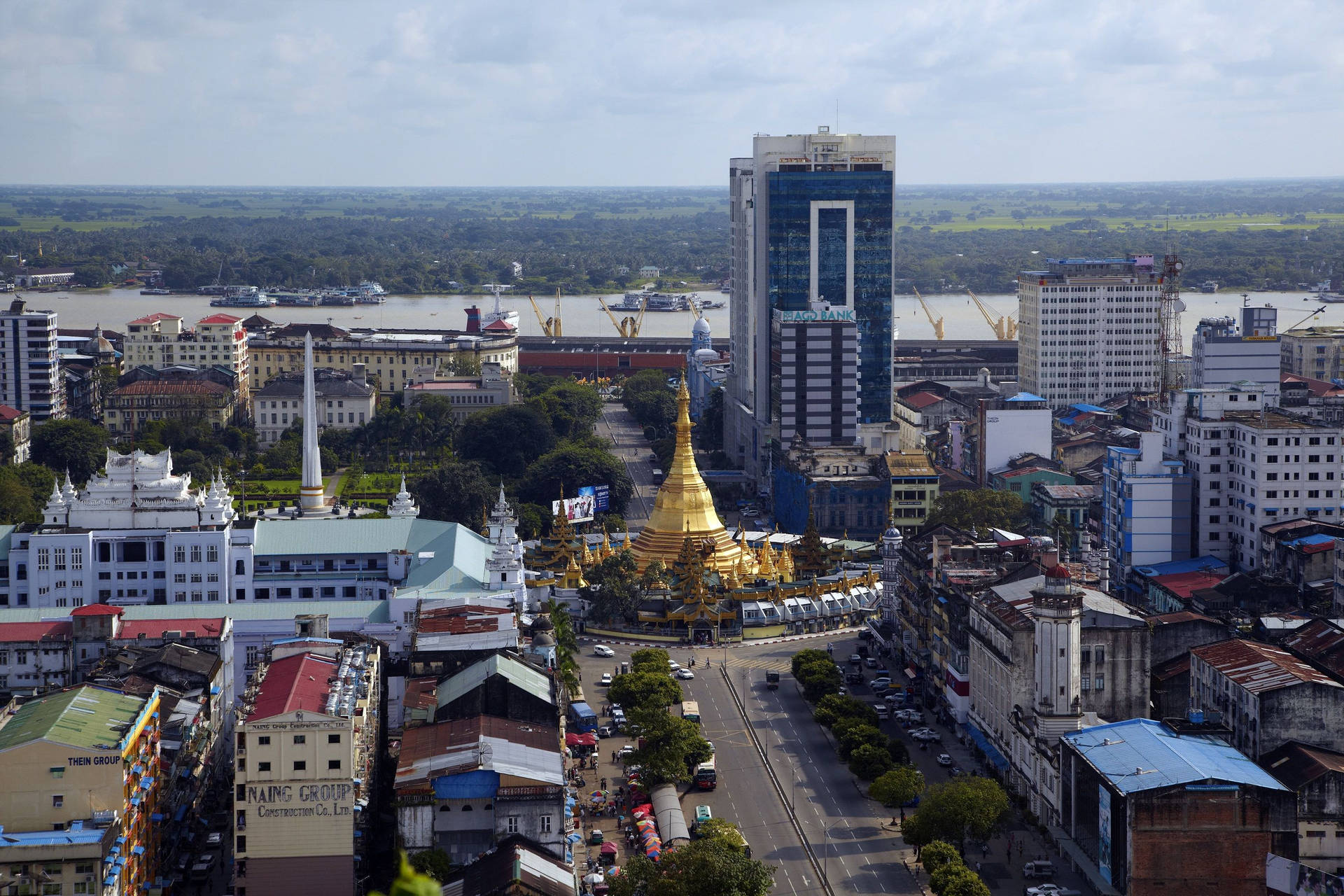Yangonciudad De Día. Fondo de pantalla