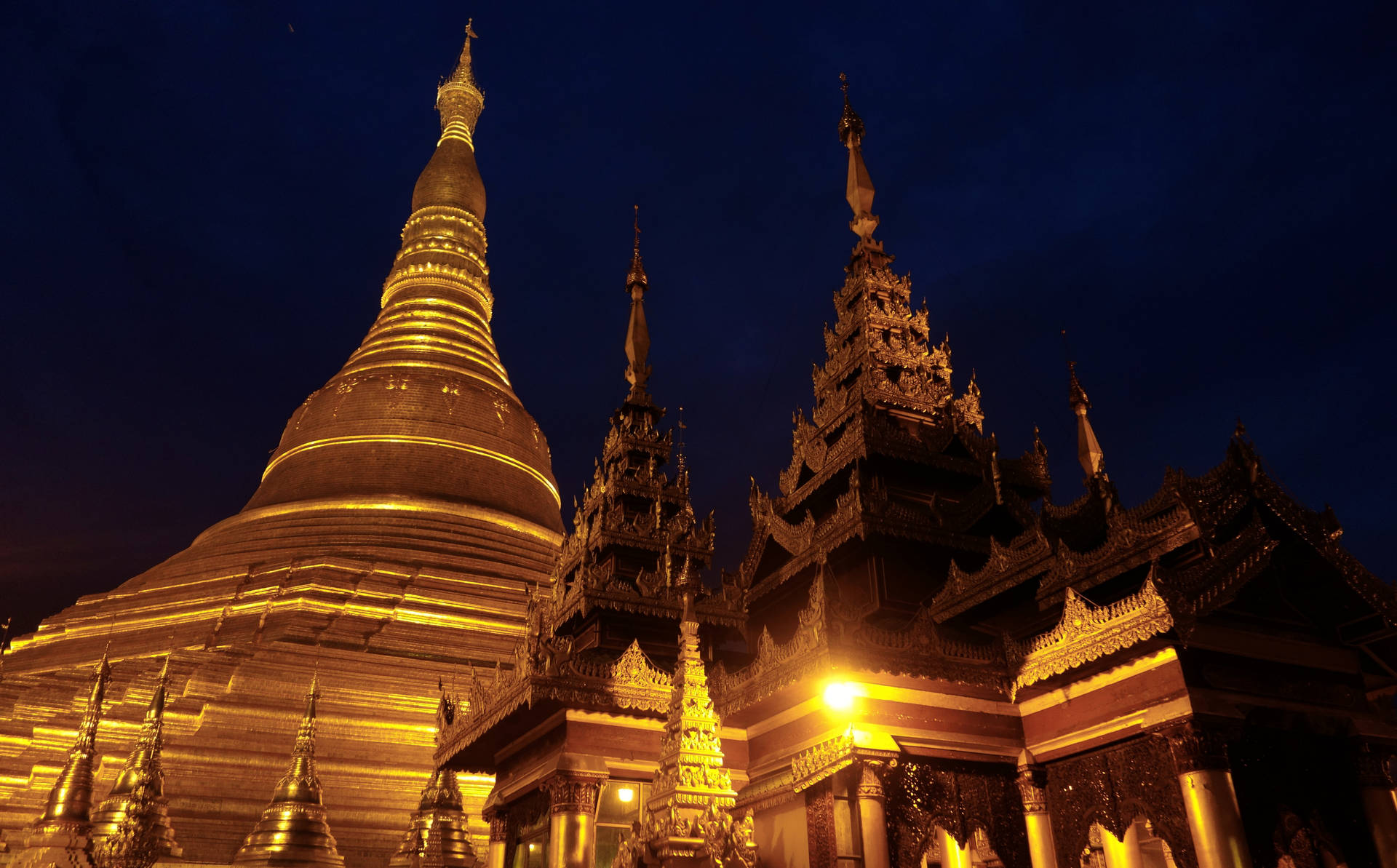 Cidadede Yangon Pagoda Shwedagon. Papel de Parede