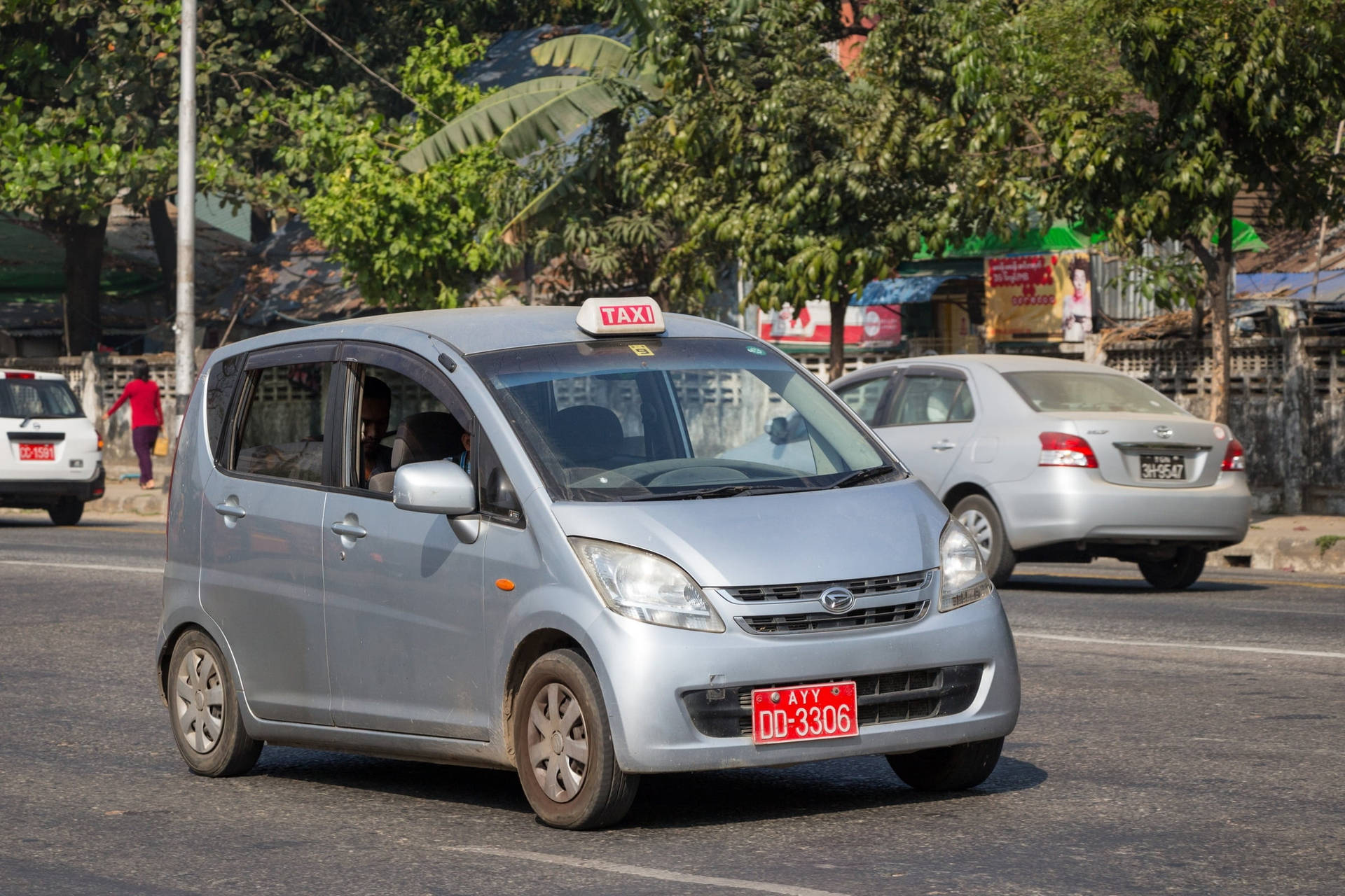 Táxi Da Cidade De Yangon Papel de Parede