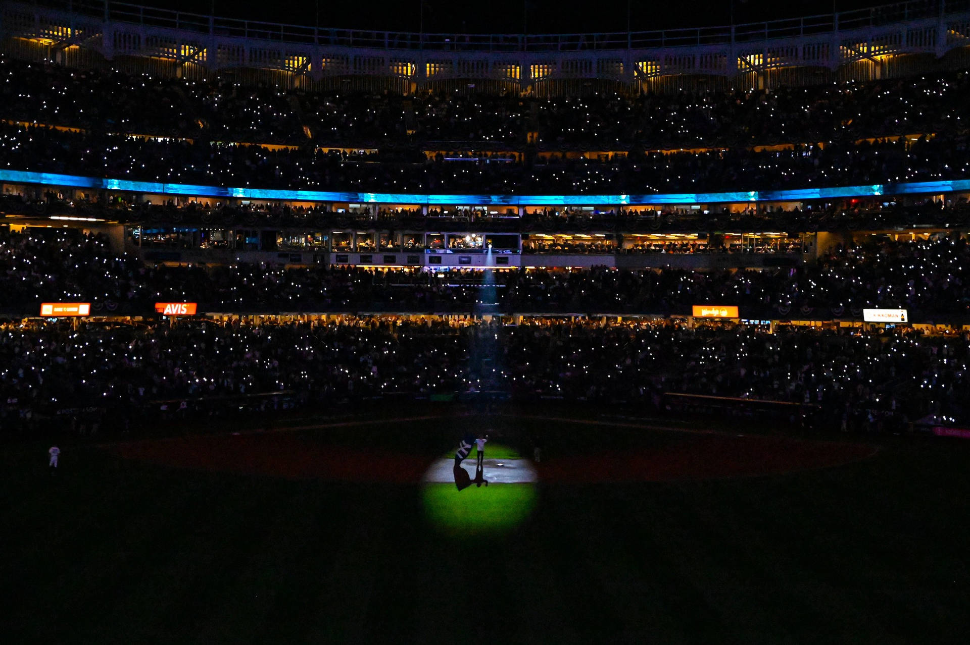 Yankee Stadium Spotlight Wallpaper