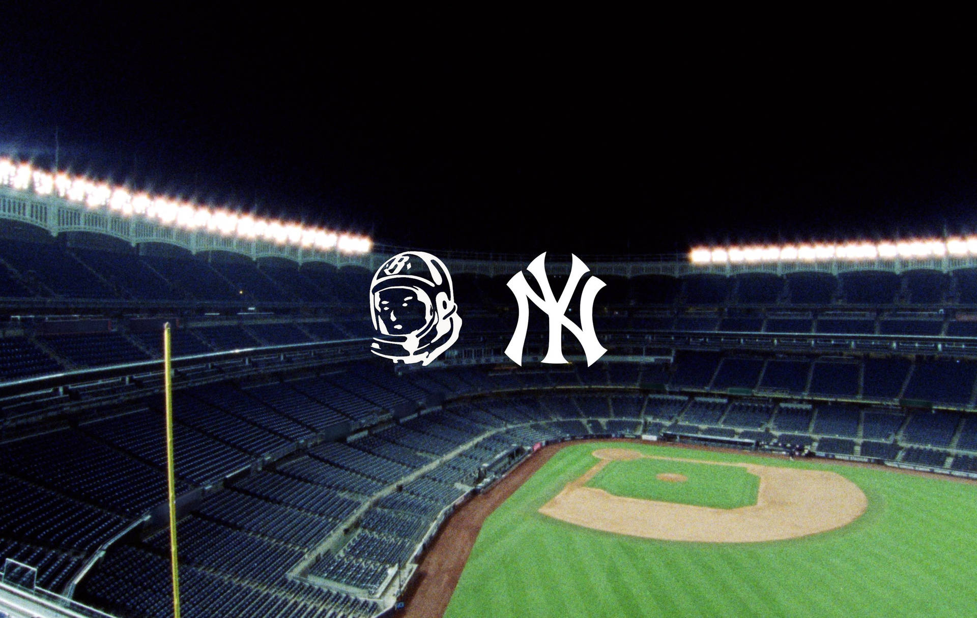 Yankee Stadium With Logos Wallpaper