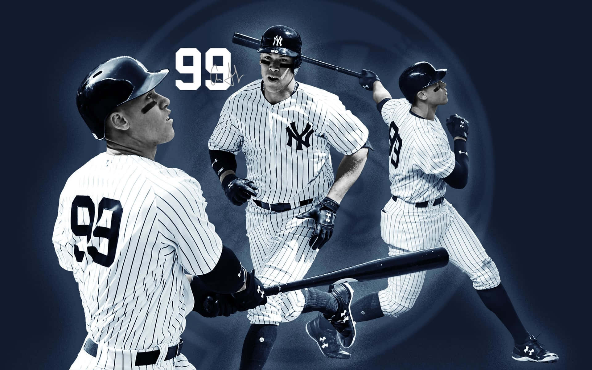 Celebrating Yankees Pride with Team Logo and Stadium