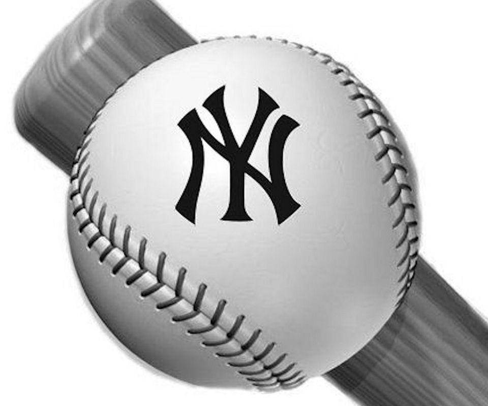 Yankeesball Wurde Vom Schläger Getroffen. Wallpaper