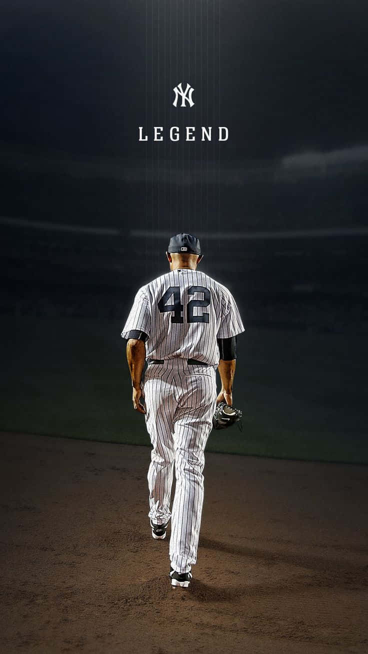 Yankees Legende Nummer 42 Weglopen Achtergrond