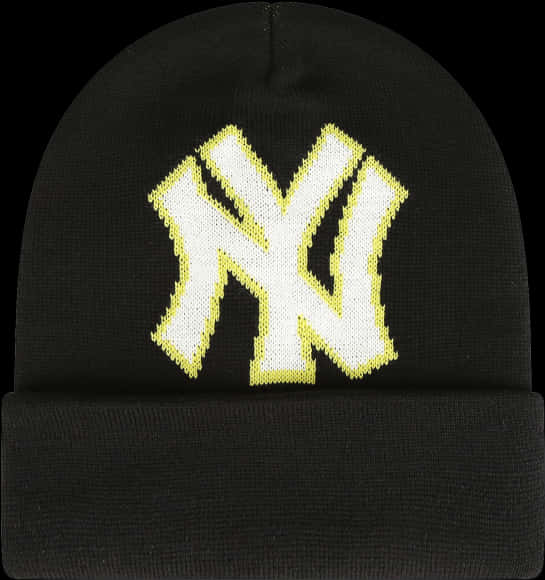 Yankees Logo Embroidered Black Cap PNG