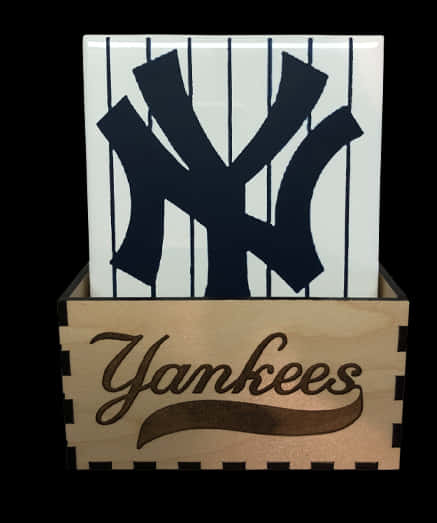 Yankees Logo Tilein Wooden Box PNG