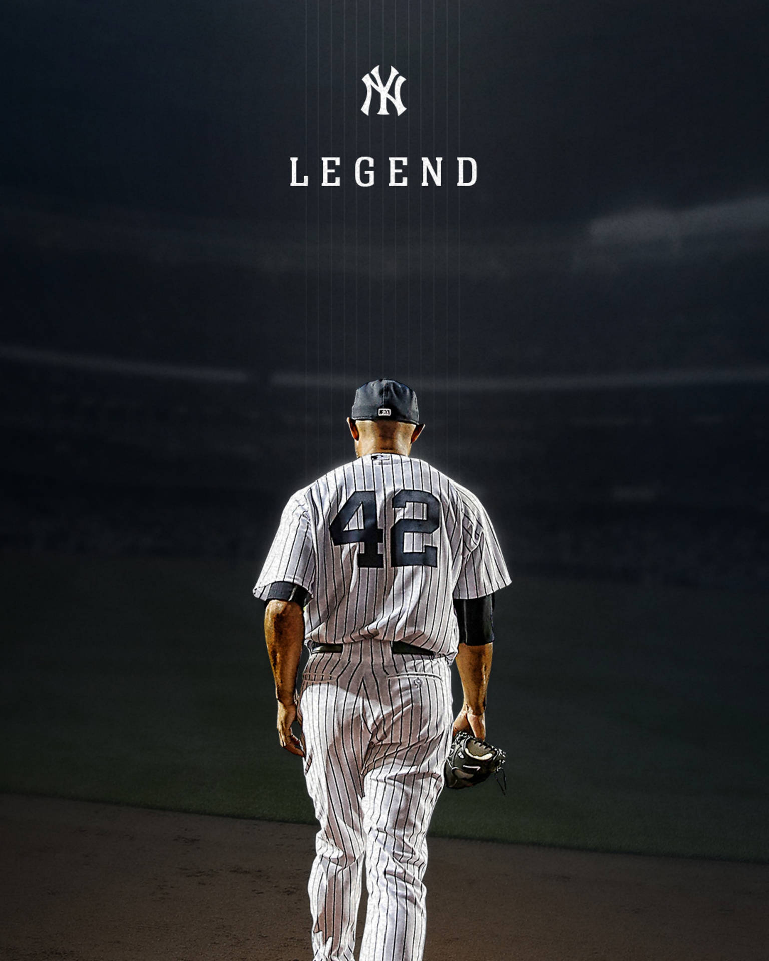 Yankees Mariano Rivera Legende grafisk tapet Wallpaper