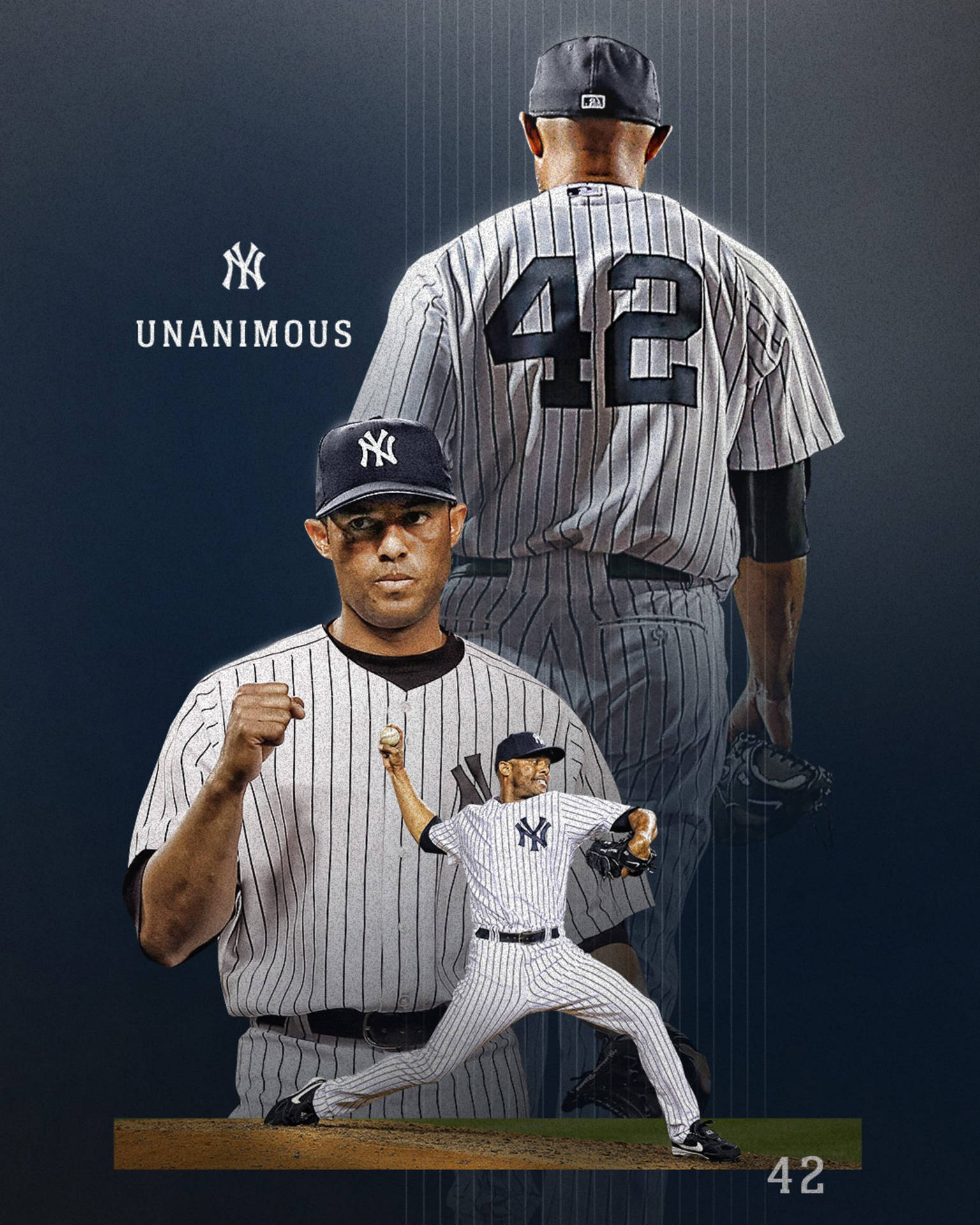 Yankeesmariano Rivera Einstimmig. Wallpaper