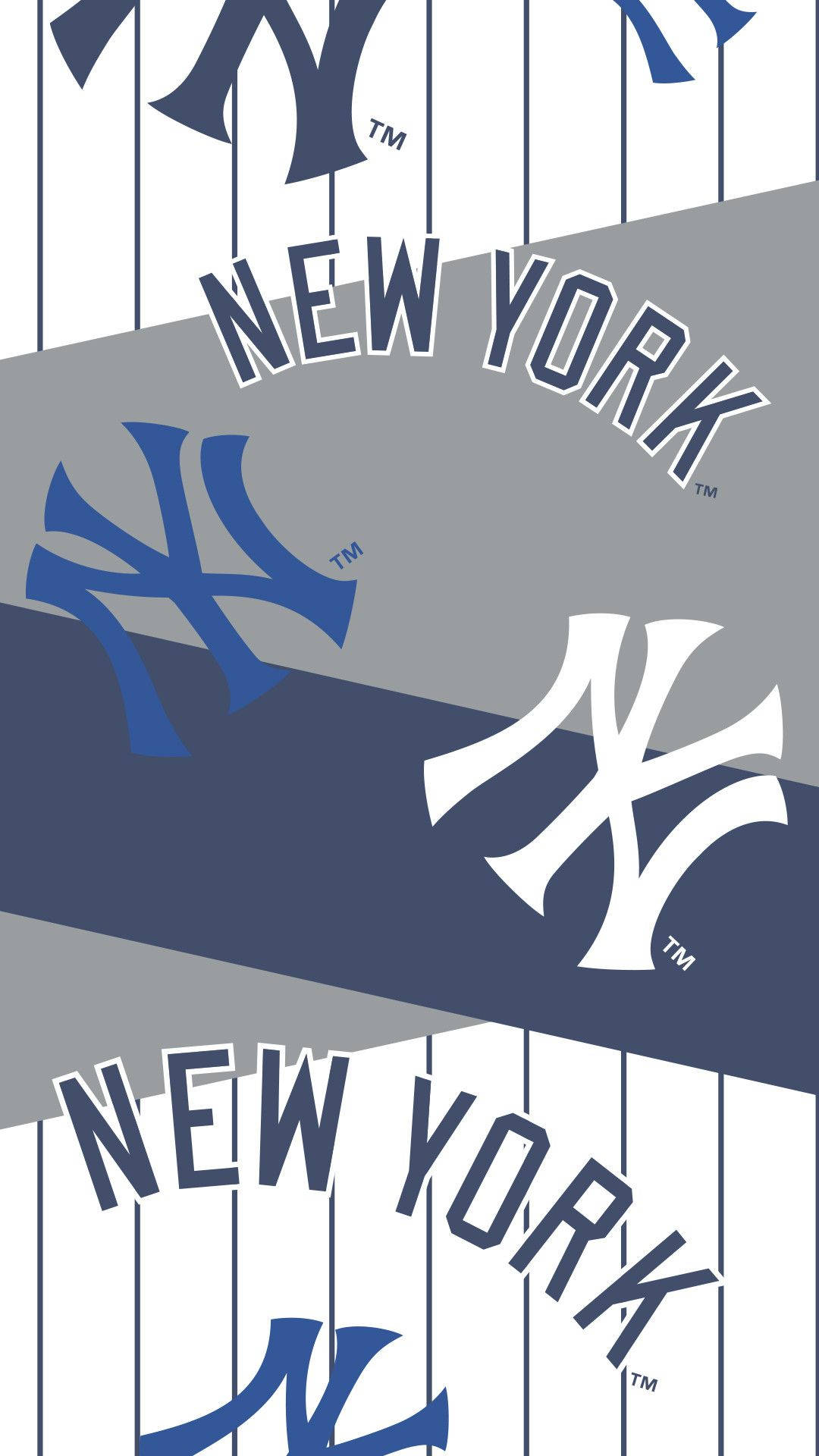 Yankees NY Logo Collage Tapet Wallpaper