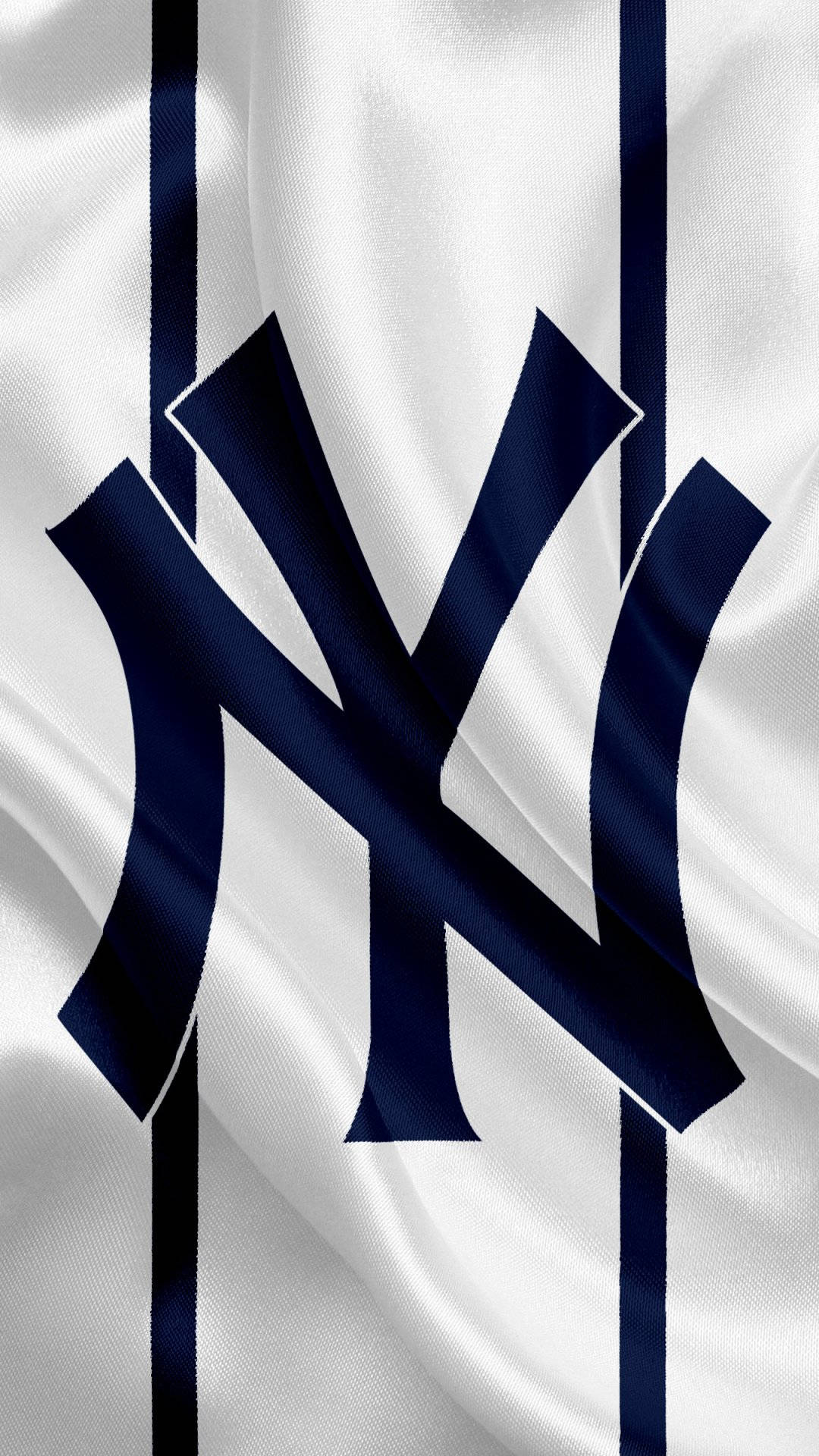 Papelde Parede Para Celular Do Logotipo Dos Yankees Com Riscas Finas Em Nova York. Papel de Parede
