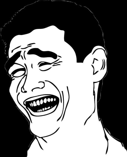 Yao Ming Laughing Meme Face PNG